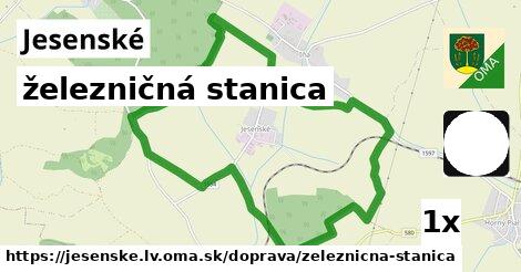 železničná stanica, Jesenské, okres LV