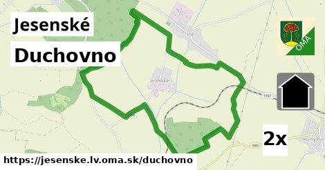 duchovno v Jesenské, okres LV