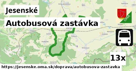 Autobusová zastávka, Jesenské