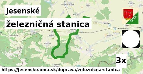 železničná stanica, Jesenské