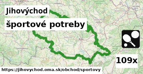 športové potreby, Jihovýchod