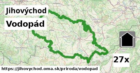 Vodopád, Jihovýchod