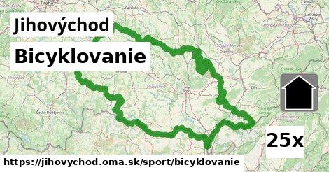 Bicyklovanie, Jihovýchod