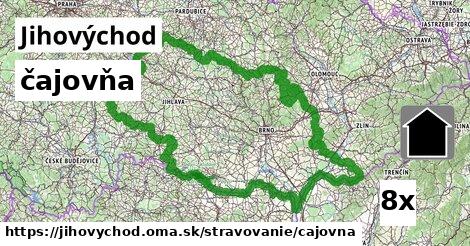 čajovňa, Jihovýchod