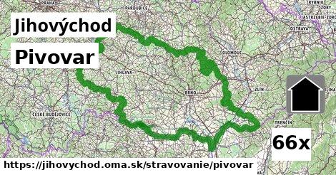 Pivovar, Jihovýchod