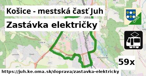 Zastávka električky, Košice - mestská časť Juh