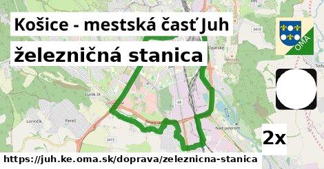 železničná stanica v Košice - mestská časť Juh