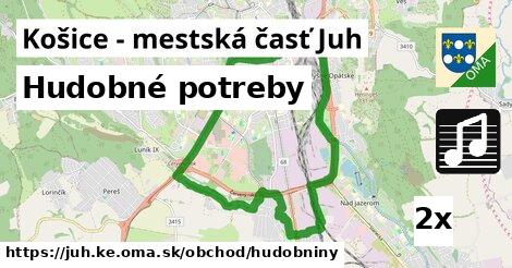 Hudobné potreby, Košice - mestská časť Juh
