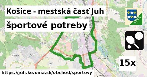 športové potreby, Košice - mestská časť Juh