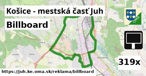 Billboard, Košice - mestská časť Juh