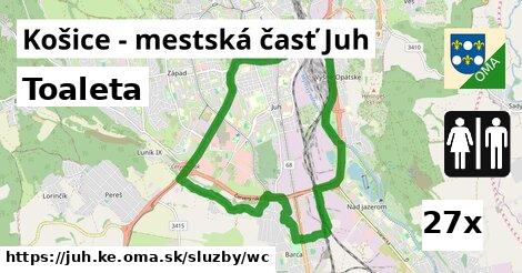 Toaleta, Košice - mestská časť Juh