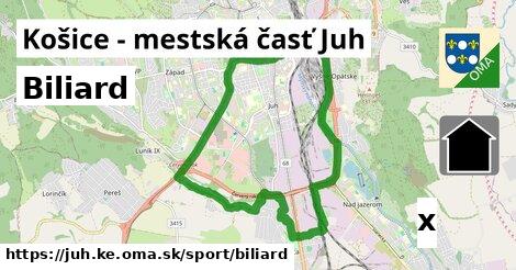 Biliard, Košice - mestská časť Juh