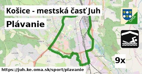 Plávanie, Košice - mestská časť Juh