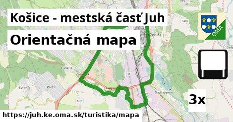 Orientačná mapa, Košice - mestská časť Juh