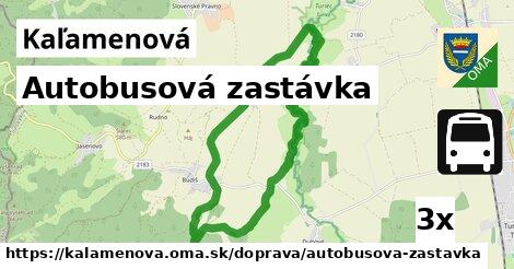 Autobusová zastávka, Kaľamenová