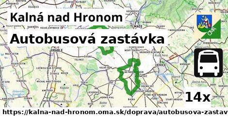 Autobusová zastávka, Kalná nad Hronom