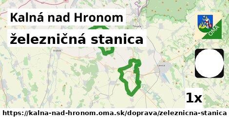 železničná stanica, Kalná nad Hronom