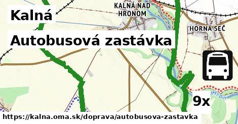 Autobusová zastávka, Kalná