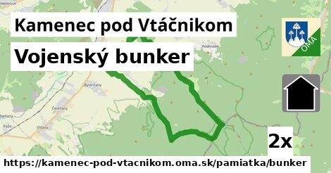 Vojenský bunker, Kamenec pod Vtáčnikom