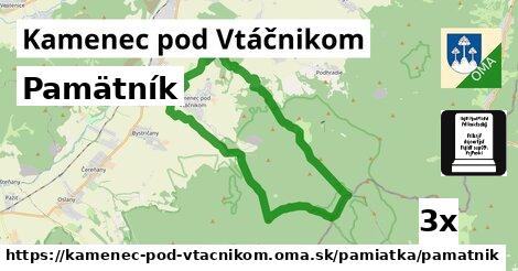 Pamätník, Kamenec pod Vtáčnikom