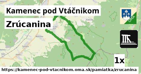 Zrúcanina, Kamenec pod Vtáčnikom