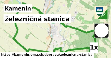 železničná stanica, Kamenín