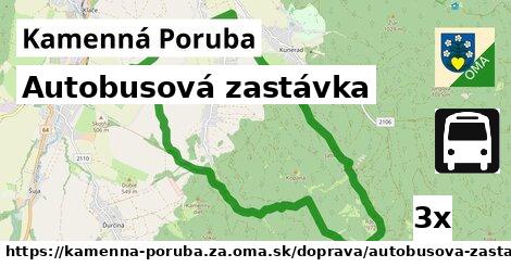 Autobusová zastávka, Kamenná Poruba, okres ZA