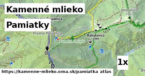 pamiatky v Kamenné mlieko