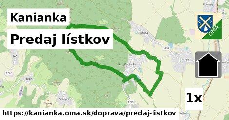 Predaj lístkov, Kanianka