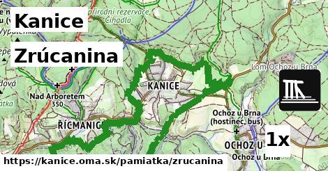 Zrúcanina, Kanice