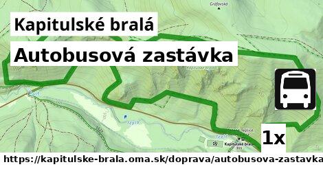 Autobusová zastávka, Kapitulské bralá