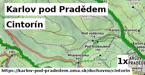 cintorín v Karlov pod Pradědem
