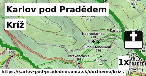 kríž v Karlov pod Pradědem