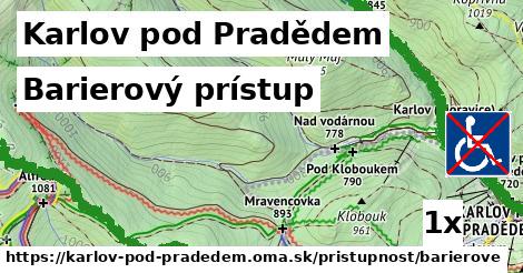 barierový prístup v Karlov pod Pradědem