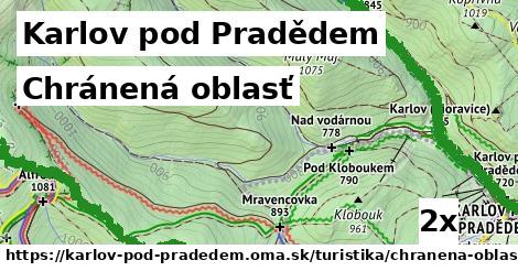 chránená oblasť v Karlov pod Pradědem