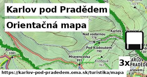 Orientačná mapa, Karlov pod Pradědem