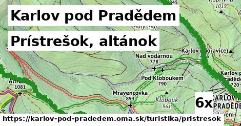 prístrešok, altánok v Karlov pod Pradědem