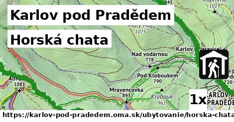 horská chata v Karlov pod Pradědem