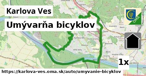 umývarňa bicyklov v Karlova Ves