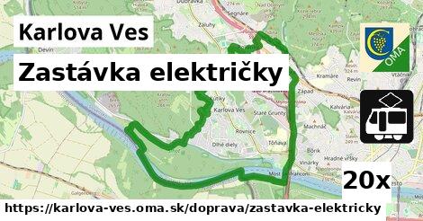 Zastávka električky, Karlova Ves