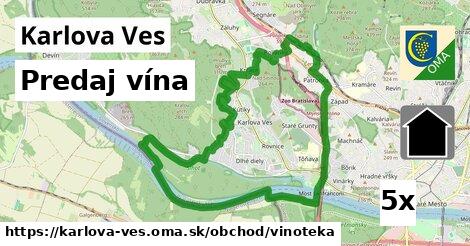 Predaj vína, Karlova Ves