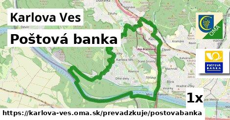 Poštová banka, Karlova Ves