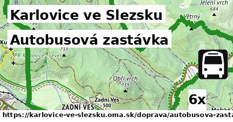 Autobusová zastávka, Karlovice ve Slezsku