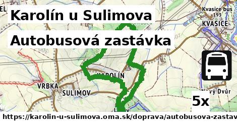 Autobusová zastávka, Karolín u Sulimova