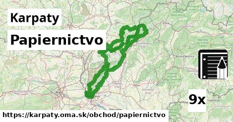 Papiernictvo, Karpaty