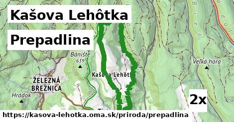 Prepadlina, Kašova Lehôtka