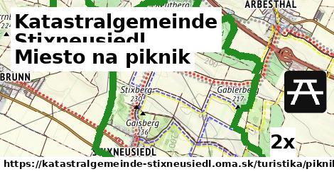 Miesto na piknik, Katastralgemeinde Stixneusiedl