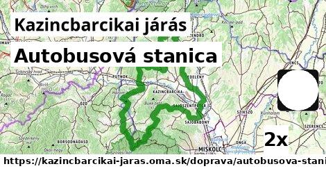 Autobusová stanica, Kazincbarcikai járás