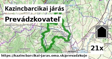 prevádzkovateľ v Kazincbarcikai járás