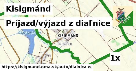 Príjazd/výjazd z diaľnice, Kisigmánd